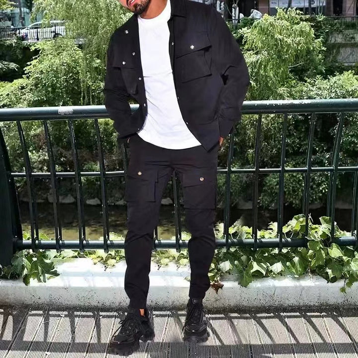 Men's Versatile Cargo Jacket and Pants Lisslune