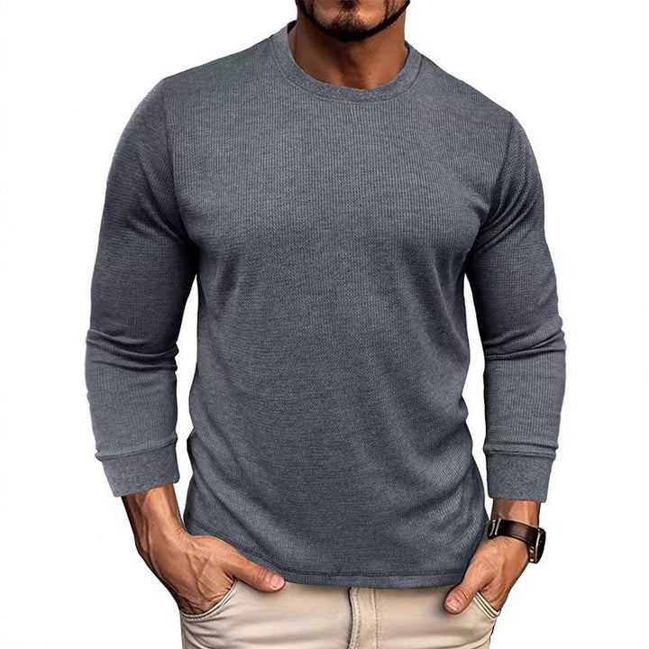 Men's long sleeve T-shirt with textured surface and sporty cut Lisslune