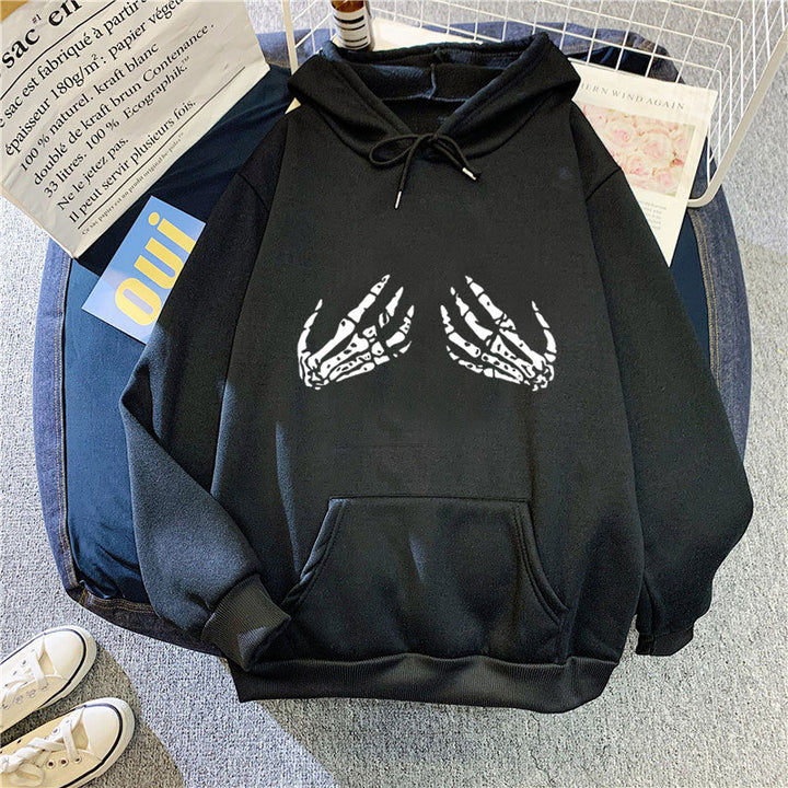 Women's hoodie with creative skeleton design Lisslune
