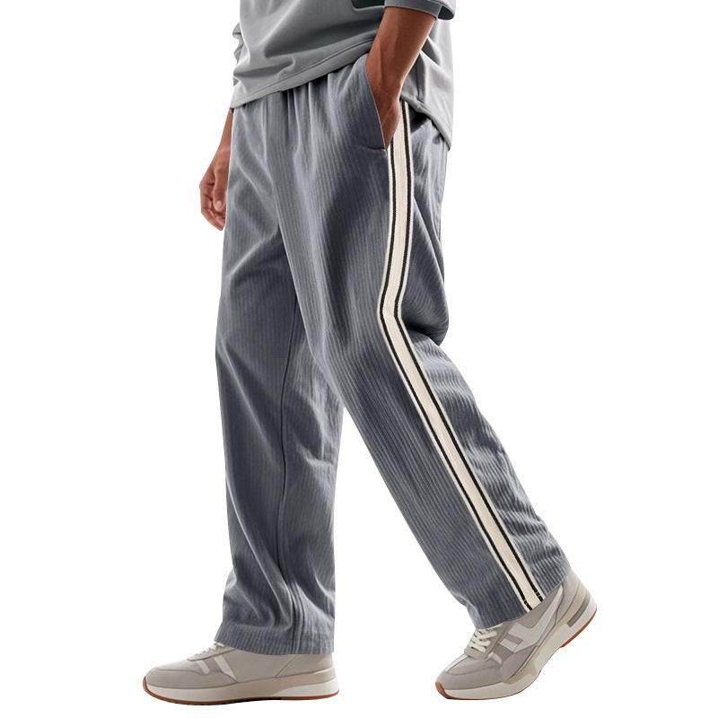 Men's Sporty Plank Pants with Stripe Design Lisslune