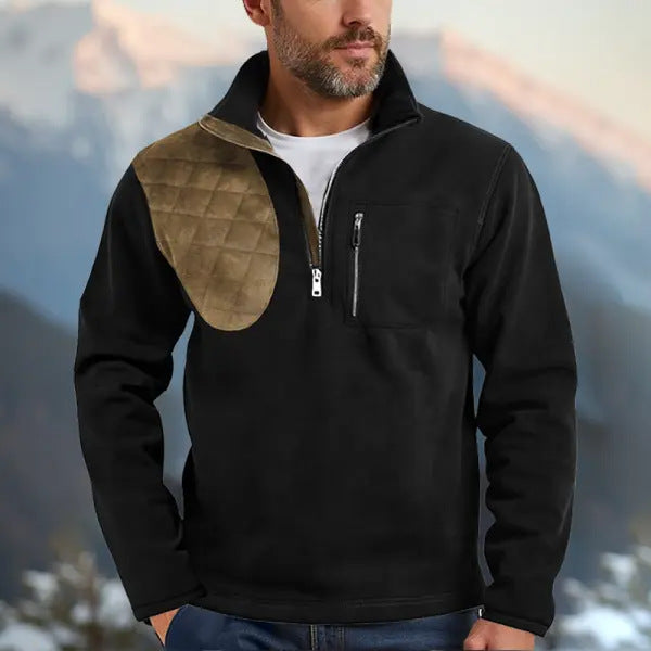 Men's functional sweat jacket with stand-up collar Lisslune