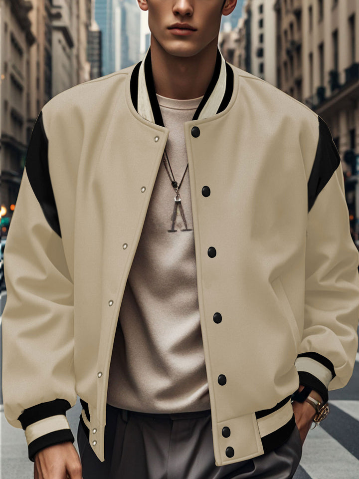 Men's sporty bomber jacket with modern contrasts and breathable materials Lisslune