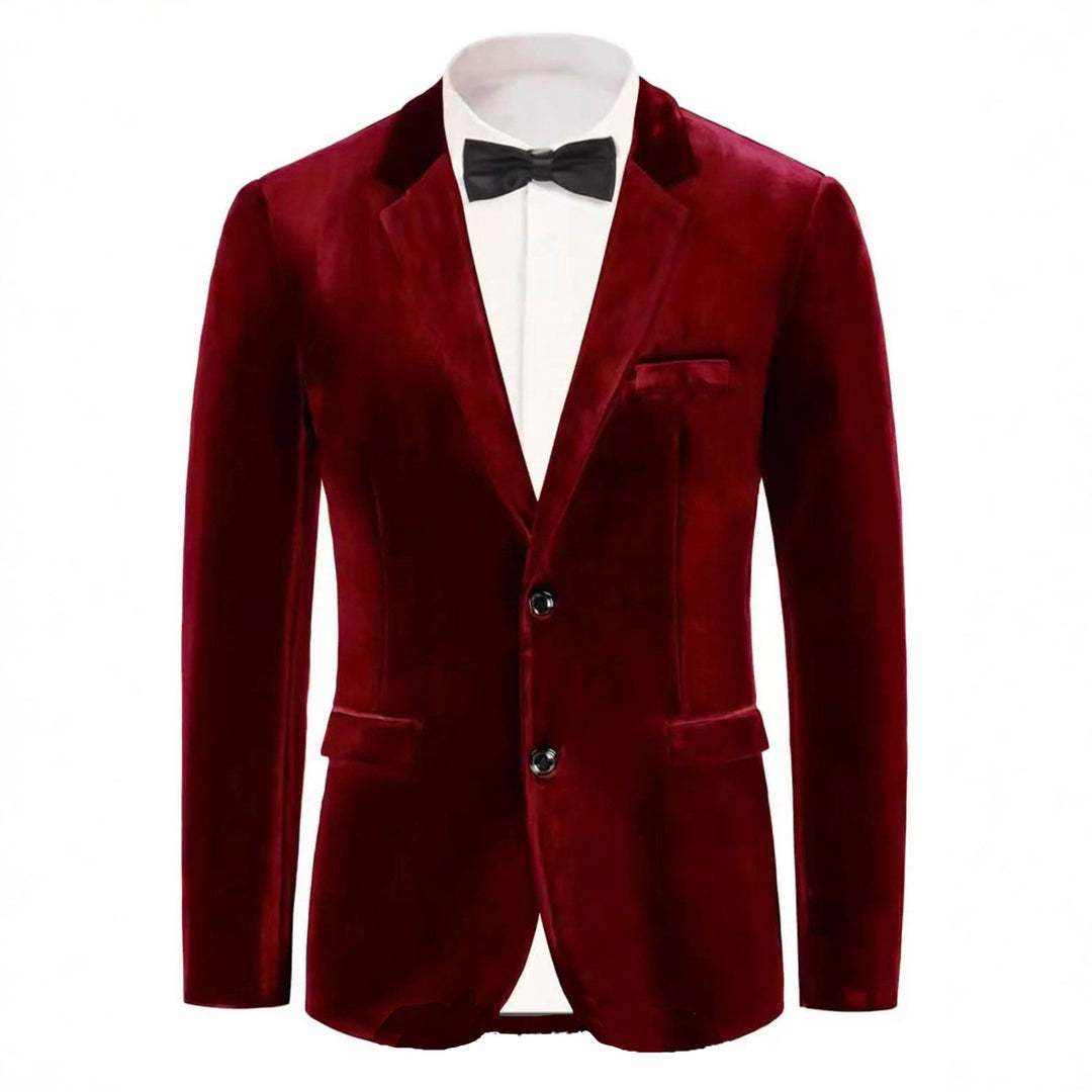 Men's noble velvet blazer with finesse Lisslune