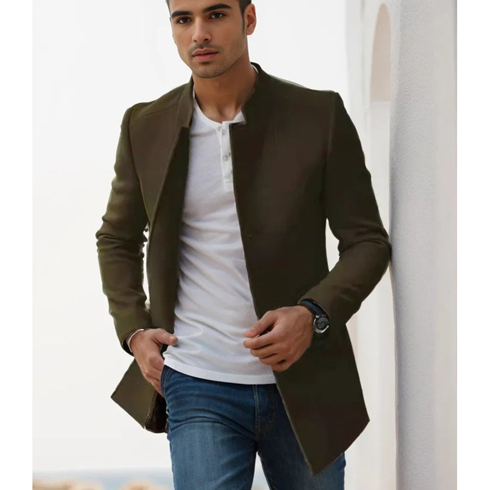 Men's elegant quilted jacket in a modern cut with a high collar Lisslune