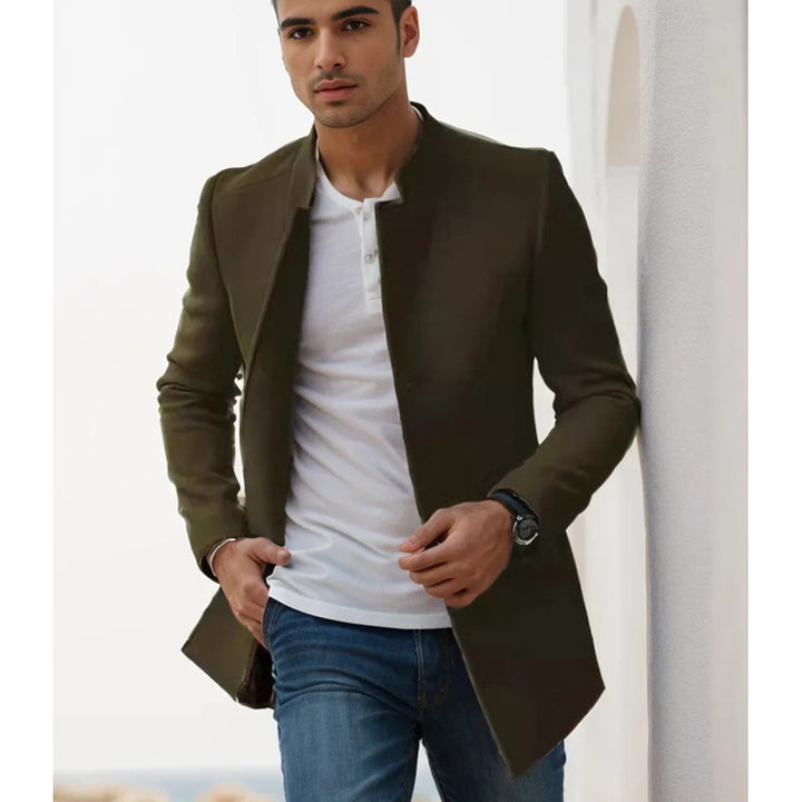 Men's elegant quilted jacket in a modern cut with a high collar Lisslune