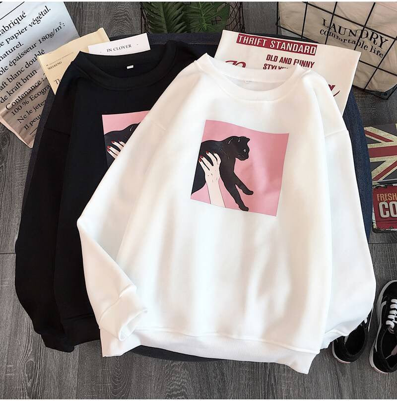 Women's casual sweatshirt with creative animal design Lisslune
