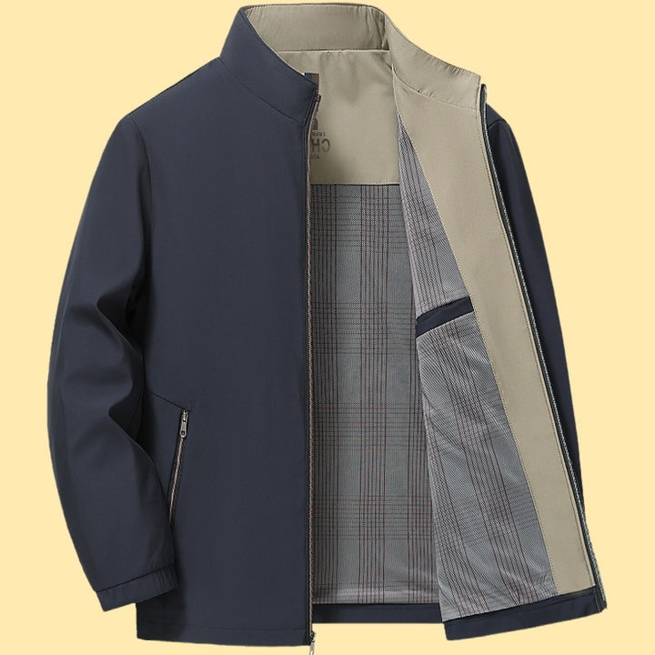 Men's elegant leisure jacket with stand-up collar Lisslune