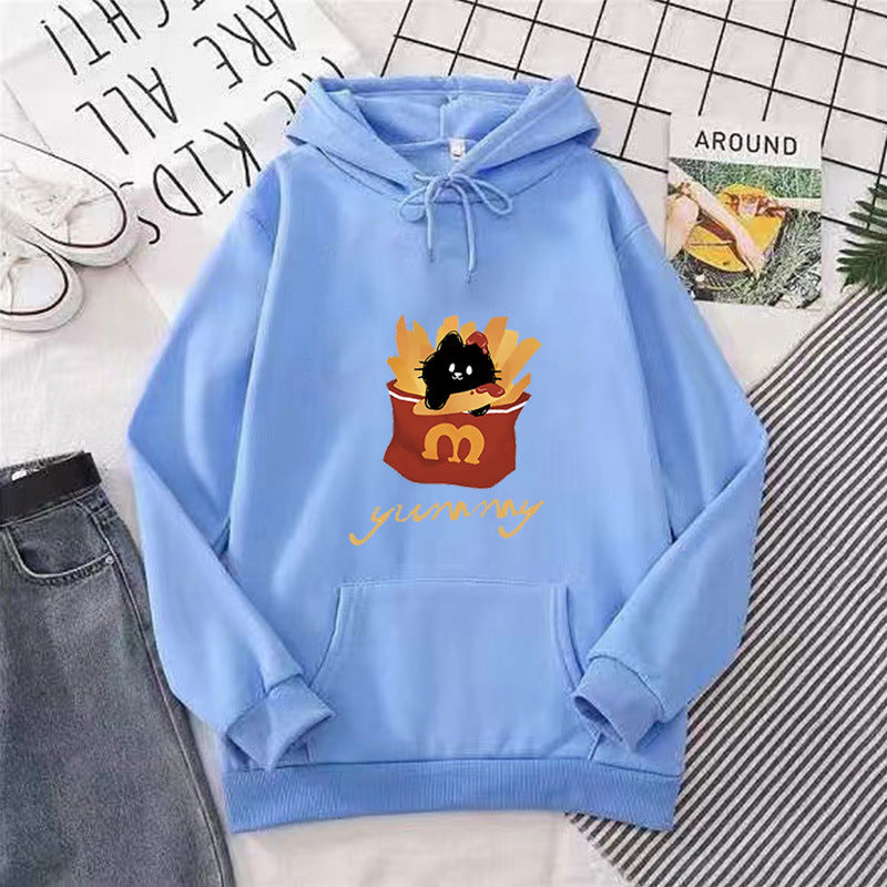 Women's hoodie with creative cat design Lisslune