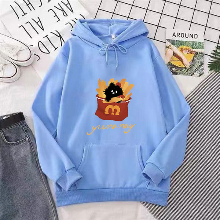 Women's hoodie with creative cat design Lisslune