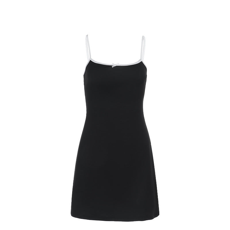 Women's Casual Spaghetti Strap Minidress with Cute Bow Detail Lune London