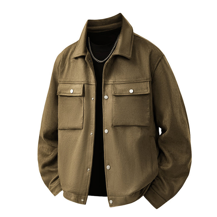 Men's Casual Overshirt Jacket with Practical Chest Pockets Lisslune