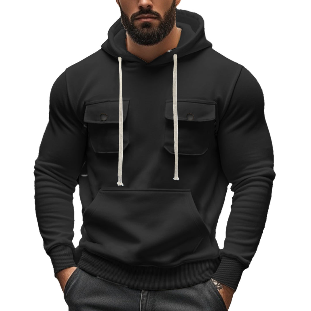 Men's hoodie with practical chest pockets Lisslune