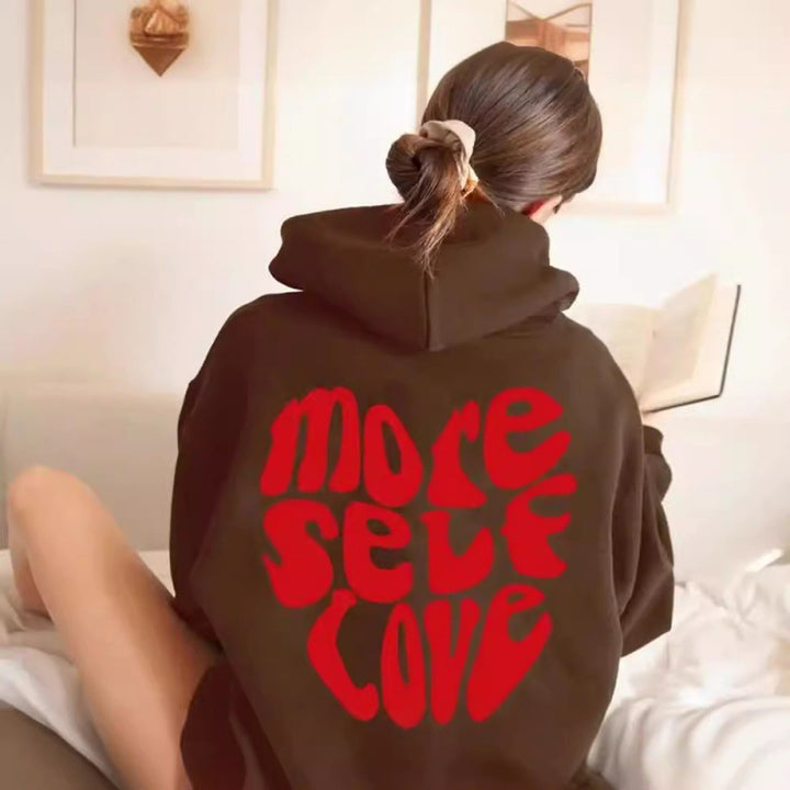 Women's oversized hooded sweatshirt with creative heart design Lisslune