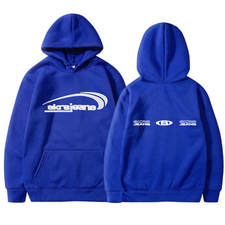 Women's hooded sweatshirt with modern logo design and practical kangaroo pockets Lisslune