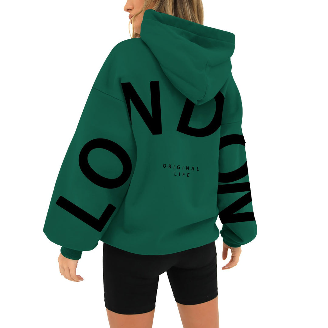 Women's oversized hoodie with trendy London print Lisslune