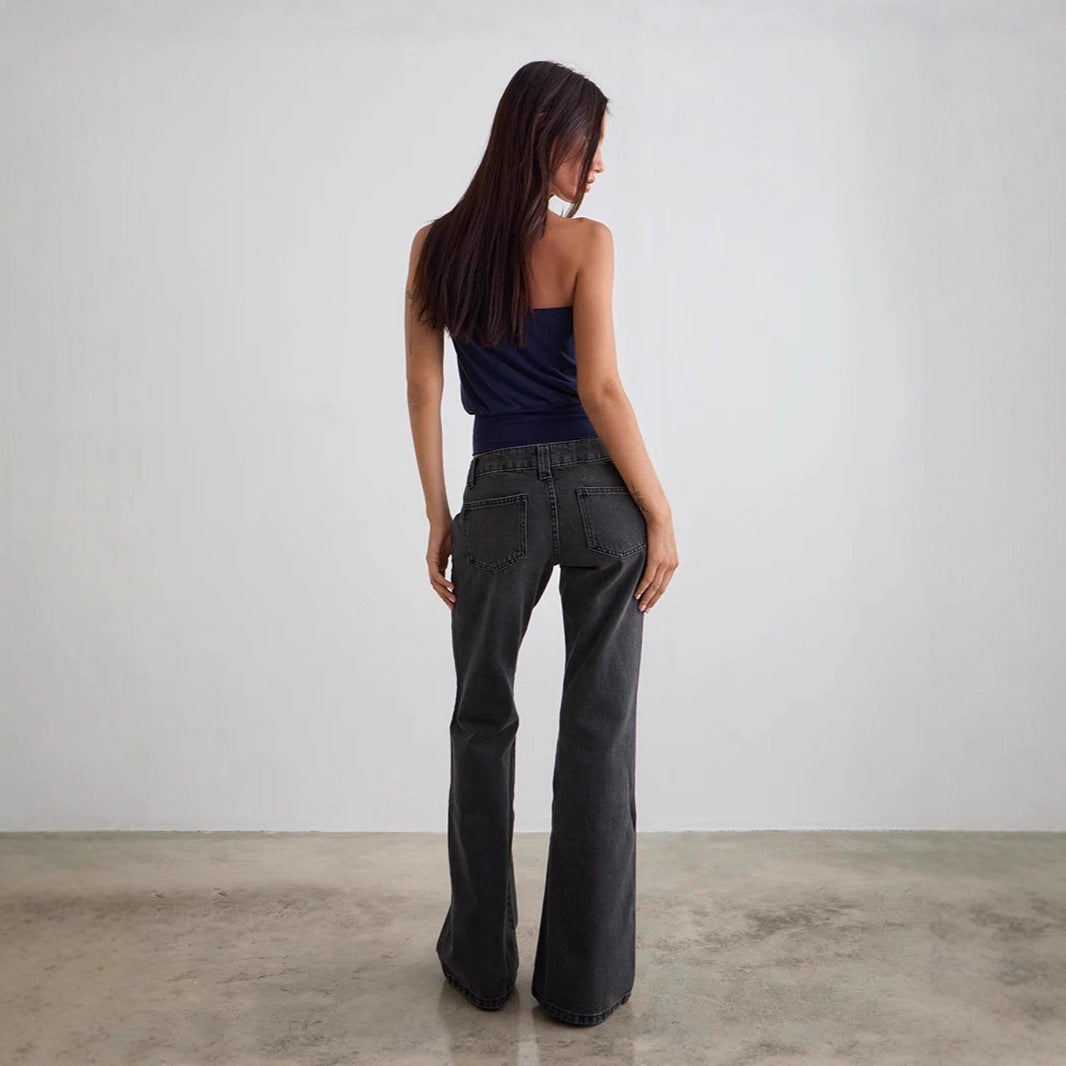 Women's bootcut jeans with a high waist and trendy cut Lisslune
