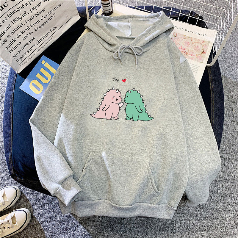 Women’s hoodie with playful dinosaur motif Lisslune