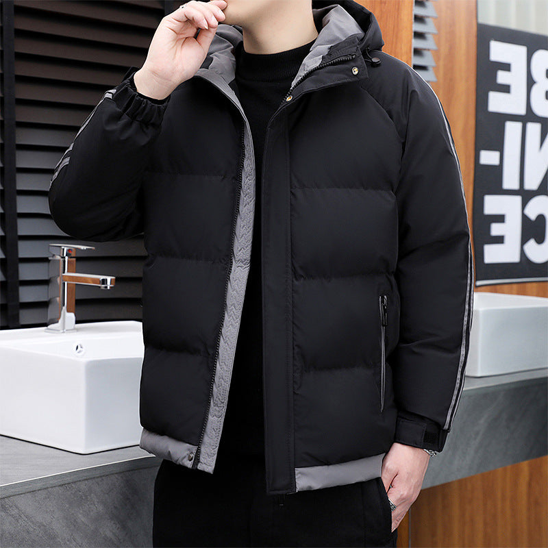Men's Sporty Down Jacket with High Collar Lisslune