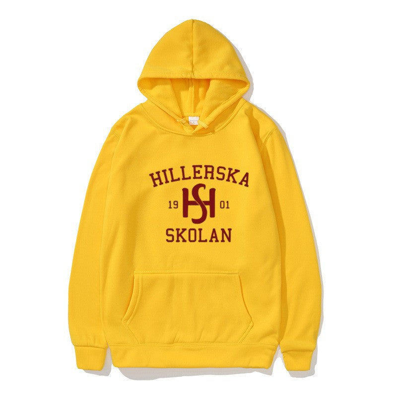 Women's hooded sweatshirt with classic school motif and cozy inner lining Lisslune