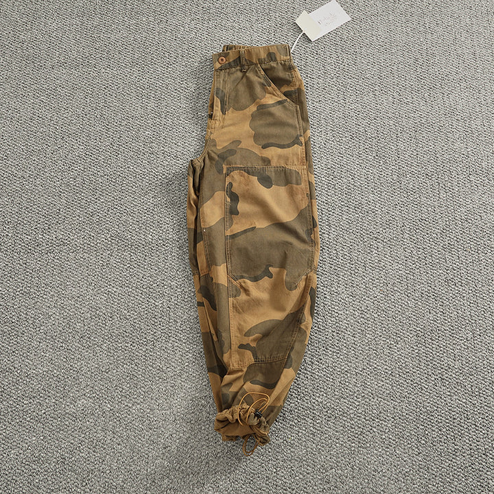 Men's cargo pants in stylish camouflage design with elastic waistband and practical pockets Lisslune