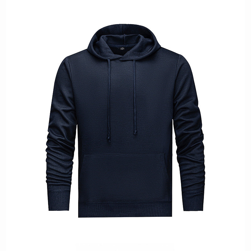 Men's Hooded Sweatshirt with Ergonomic Cut and Practical Kangaroo Pocket Lisslune