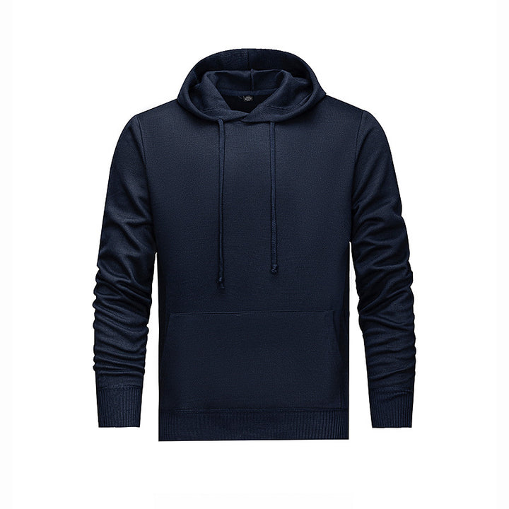 Men's Hooded Sweatshirt with Ergonomic Cut and Practical Kangaroo Pocket Lisslune