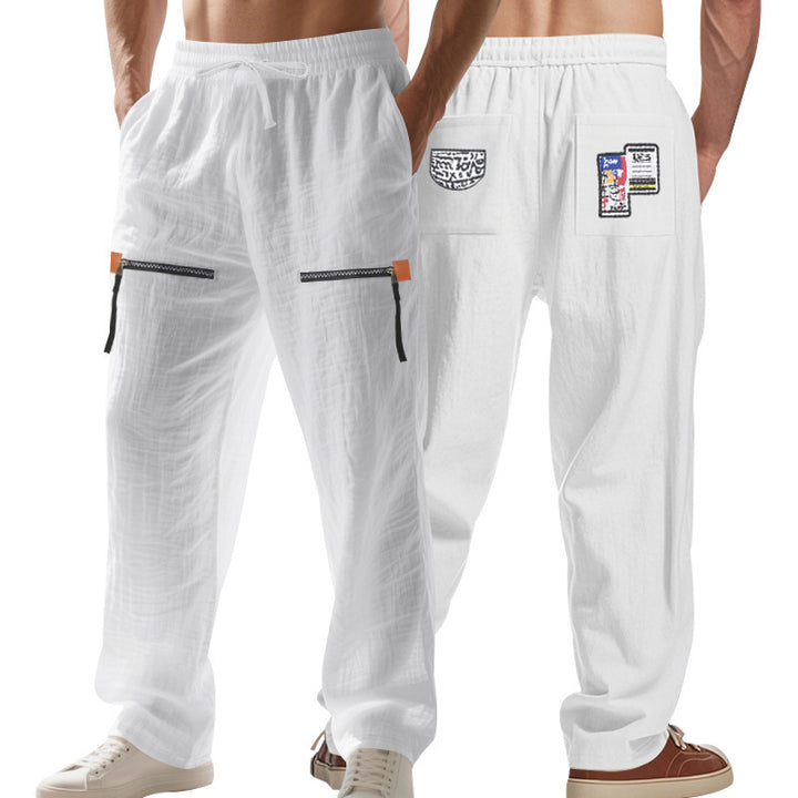 Men's casual cargo pants with practical zip pockets and trendy design Lisslune