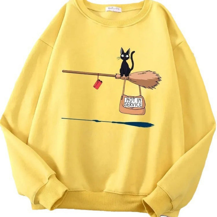 Women's sweatshirt with creative cat design Lisslune