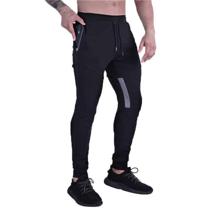Men's fitness jogging pants with side zipper pockets and elastic waistband Lisslune