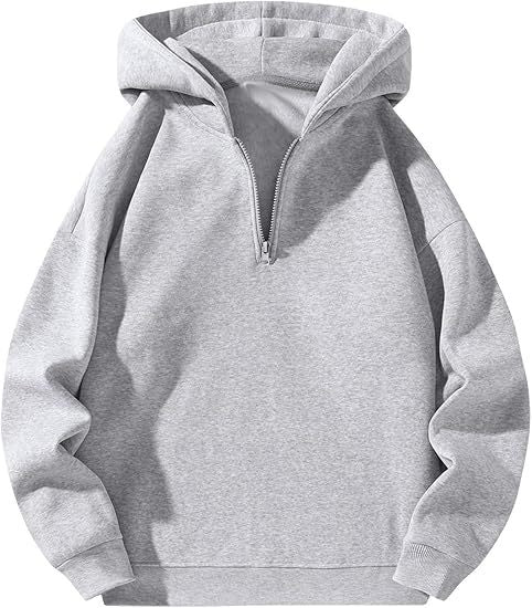 Men's sporty hoodie with half zipper Lisslune