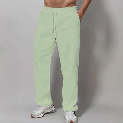 Men's Sporty Relaxed Fit Jogging Pants with Elastic Waistband and Side Pockets Lisslune