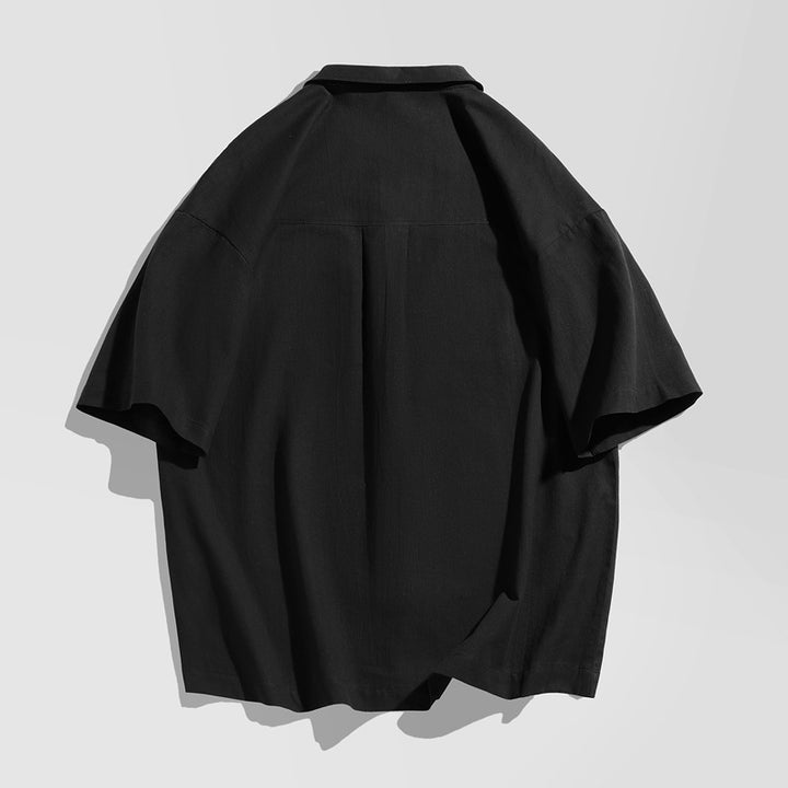 Men's Casual Short Sleeve Shirt with Chest Pockets Lisslune