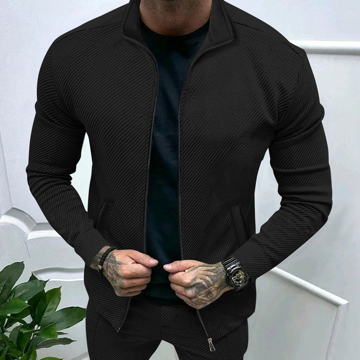 Men's sporty jacket with textured design Lisslune