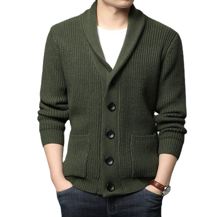 Men's cardigan with shawl collar and practical pockets Lisslune