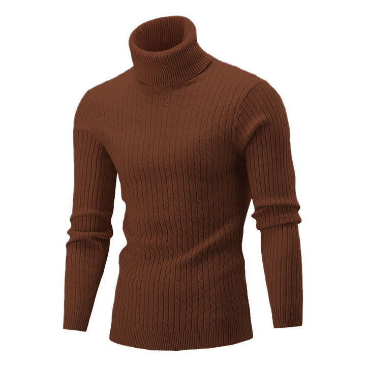Men's elegant turtleneck sweater with textured design Lisslune