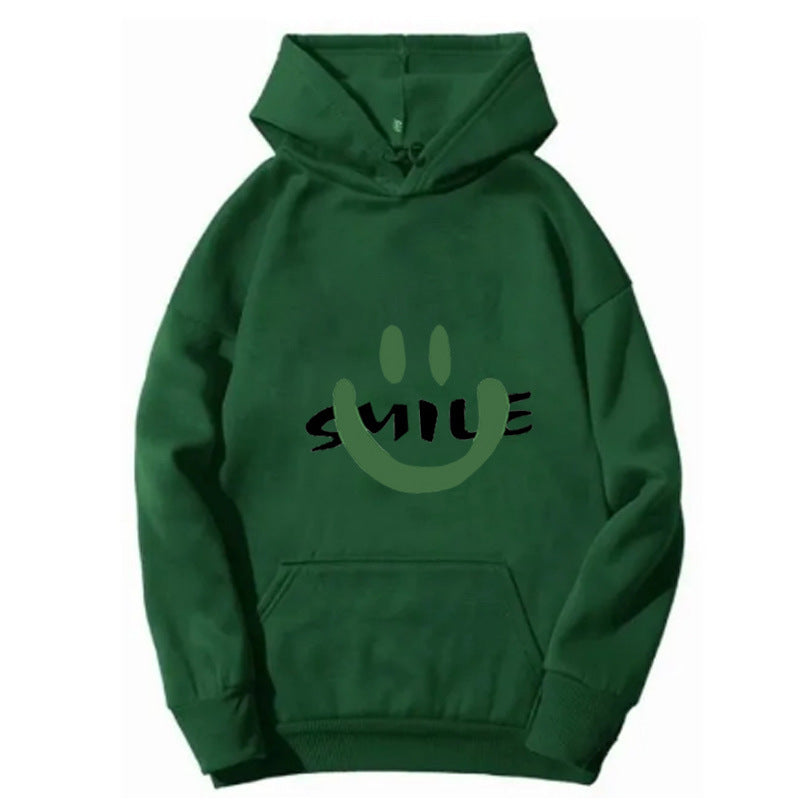 Women's Hoodie with Casual Smile Motif Lisslune