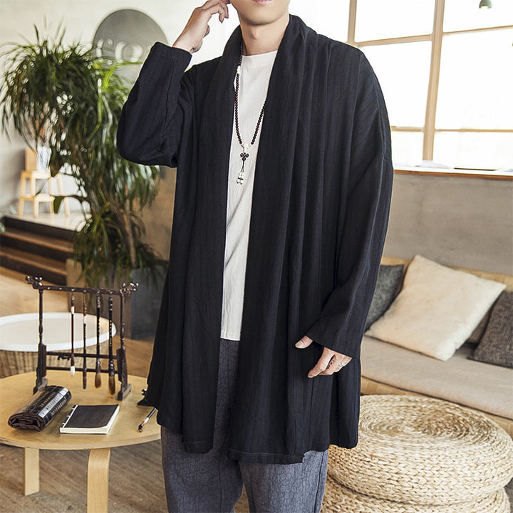 Men's casual kimono jacket with elegant cut and soft fabric Lisslune
