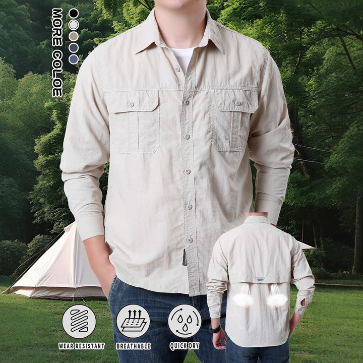 Men's ergonomic outdoor shirt with breathable properties and quick-drying material Lisslune