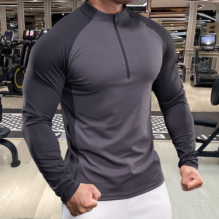 Men's functional shirt with half zip and breathable properties Lisslune