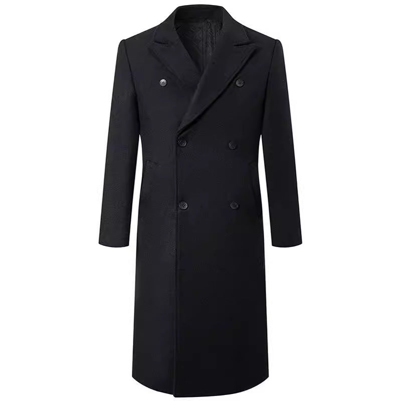 Men's elegant double-breasted coat with traditional collar Lisslune