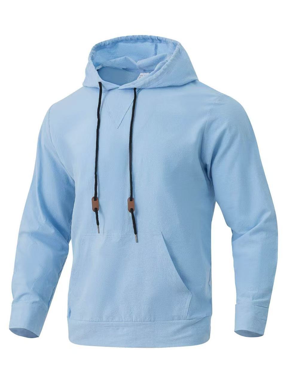 Men's casual hoodie with unique V-design and practical pockets Lisslune