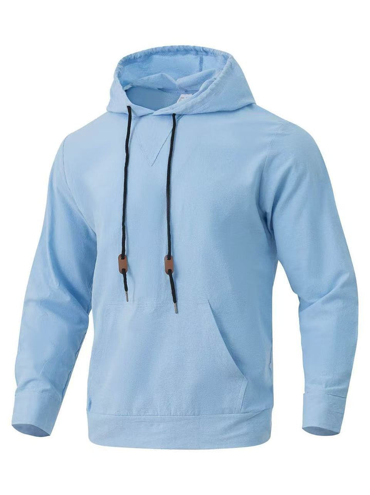 Men's casual hoodie with unique V-design and practical pockets Lisslune