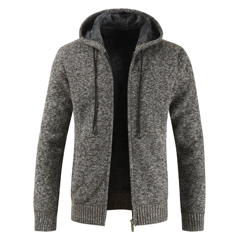 Men's Hoodie Jacket with Warming Fleece Lining Lisslune