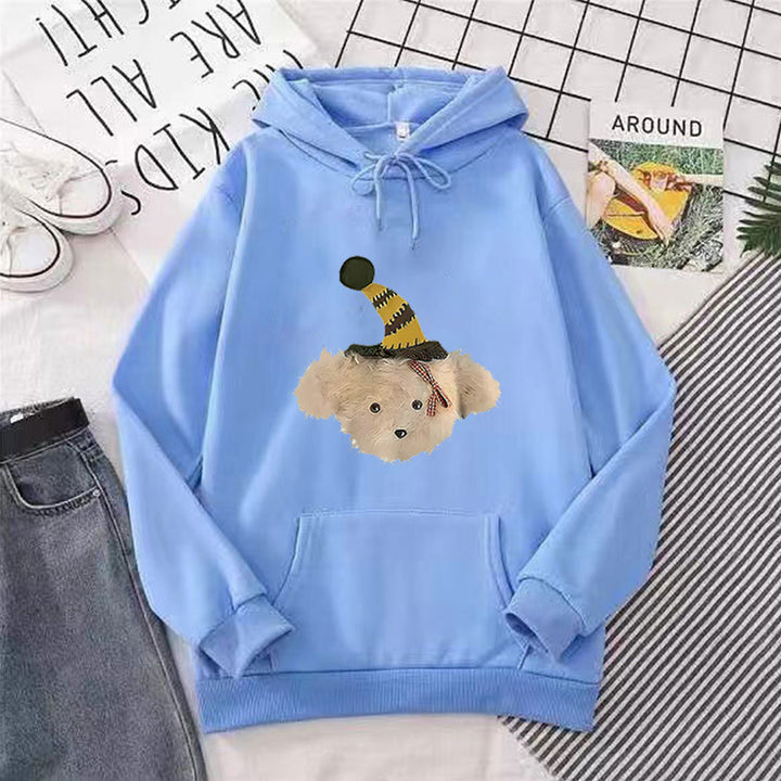 Women's hoodie with playful dog motif Lisslune
