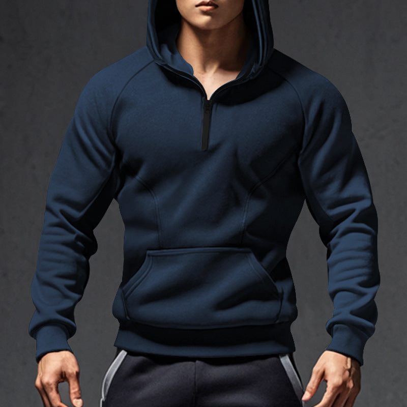 Men's hoodie with zipper and practical pockets Lisslune