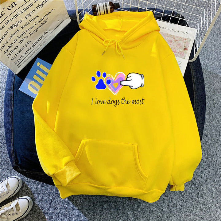 Women Hoodie with Loving Dog Design Lisslune