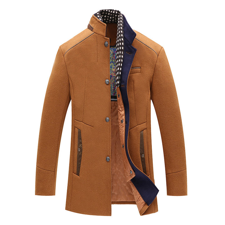 Men's Stylish Transitional Jacket with Elegant Collar and Textured Inner Lining Lisslune
