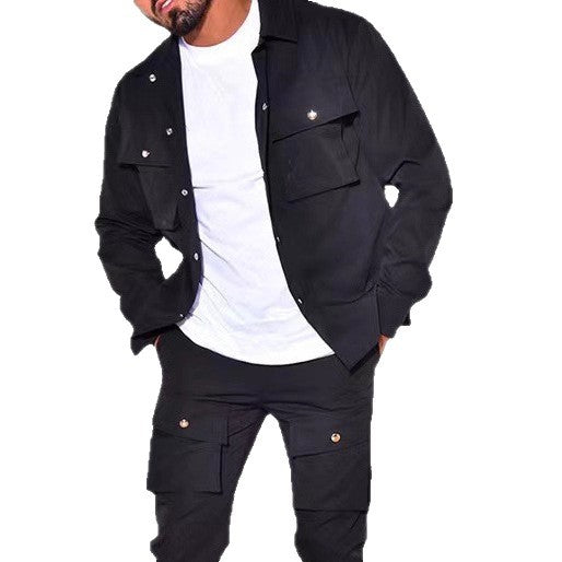 Men's Cargo Pants and Jacket Set Lisslune