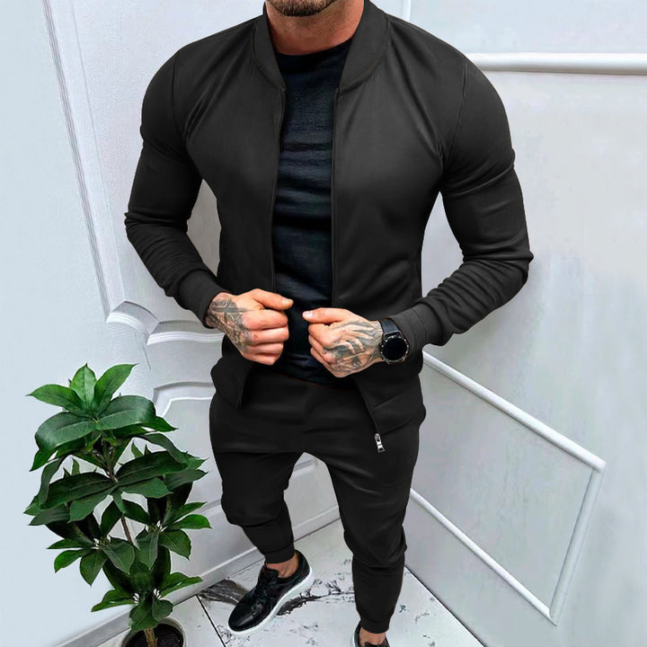 Men's sporty tracksuit with stylish zipper and breathable materials Lisslune