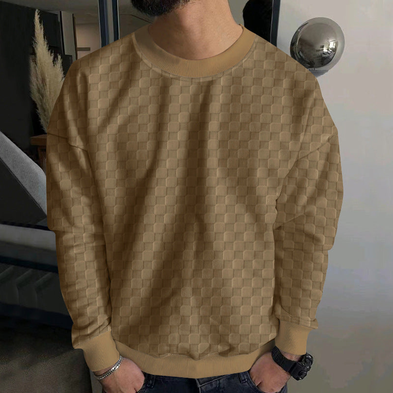 Men's Fashion Sweatshirt with Textured Design Lisslune